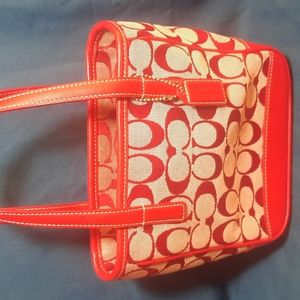 Coach signature mini lunch tote